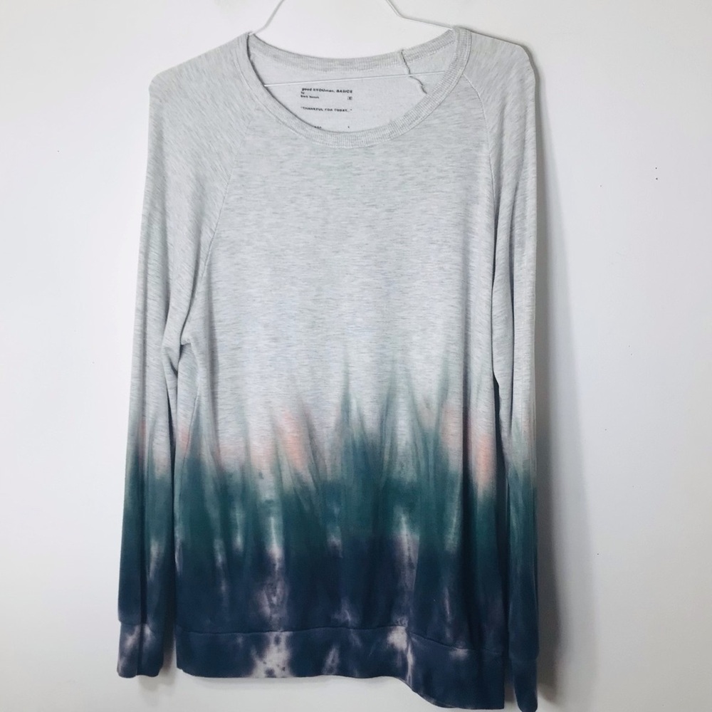 Good HYOUman sweater top women small tie dye soft knit lounge oversized